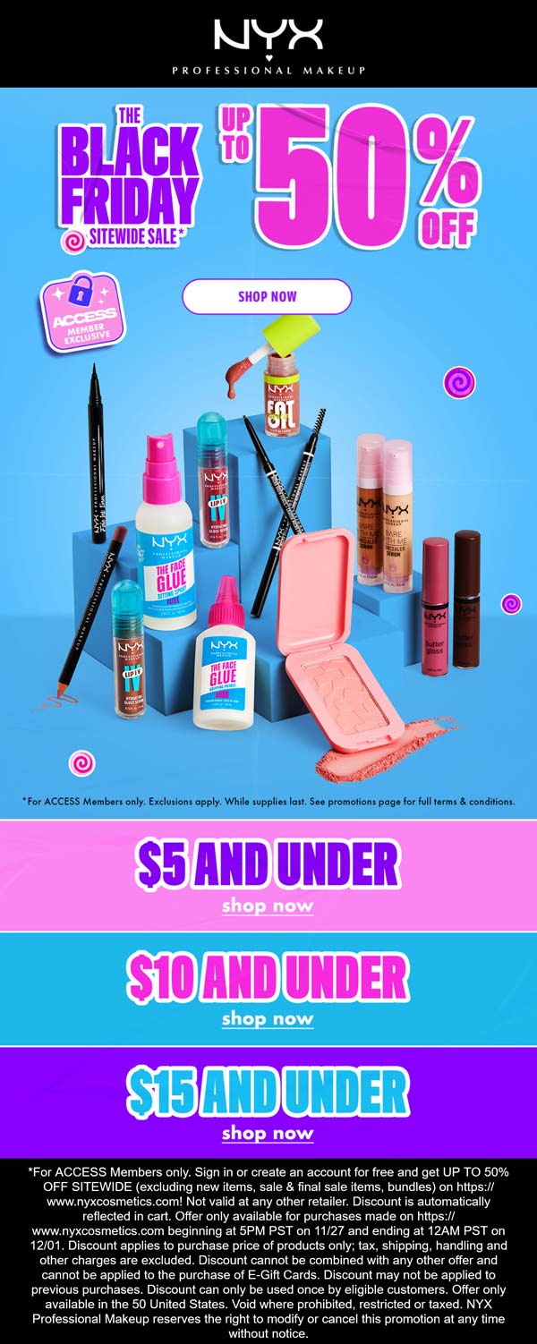 NYX Professional Makeup 20-50% off online at NYX Professional Makeup #nyxprofessionalmakeup NYX Professional Makeup stores Coupon 20-50% off online at NYX Professional Makeup #nyxprofessionalmakeup