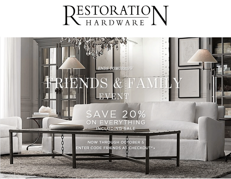 Restoration Hardware May 2020 Coupons and Promo Codes 🛒