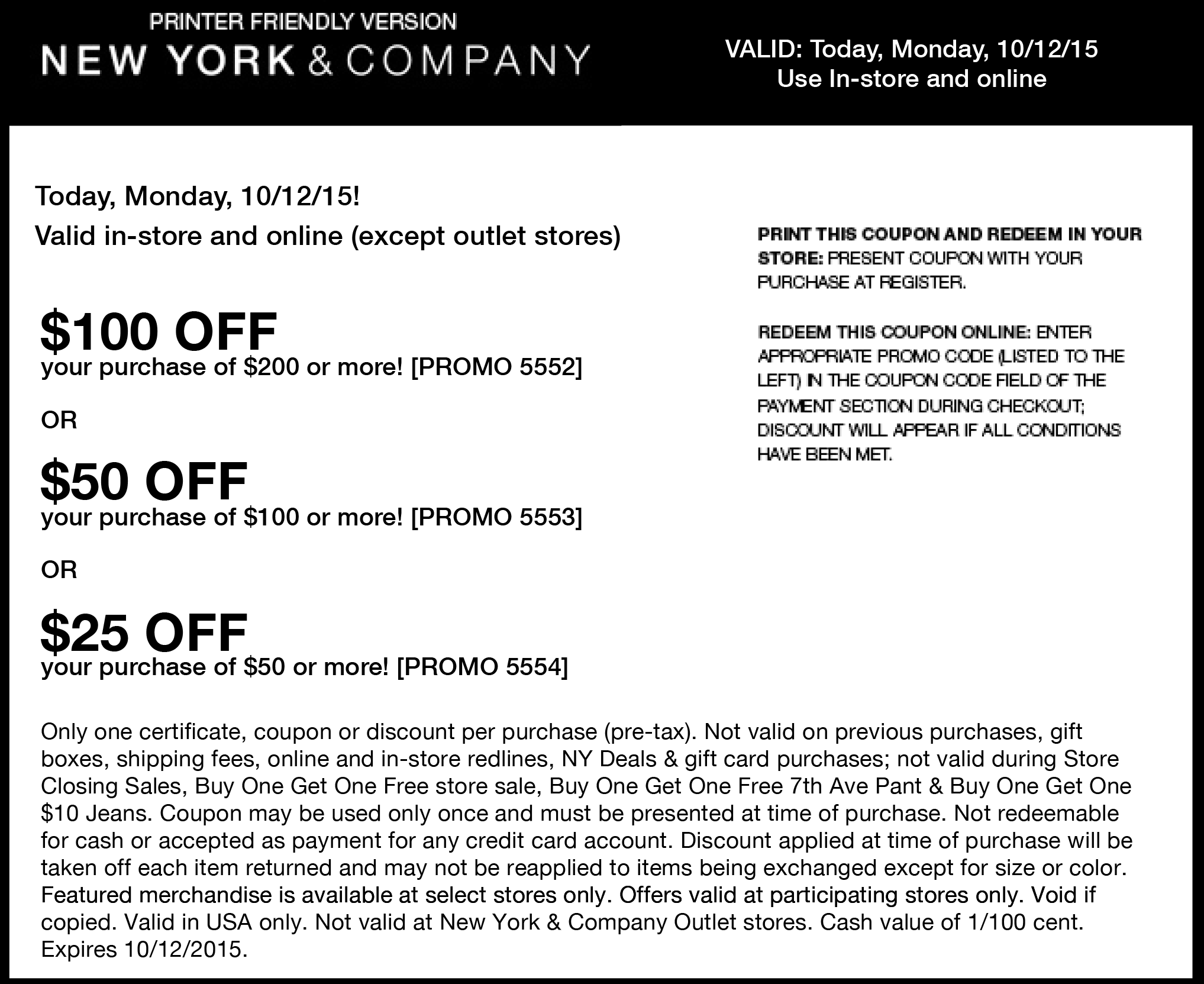 New York & Company Coupon April 2024 $25 off $50 & more today at New York & Company, or online via promo code 5554