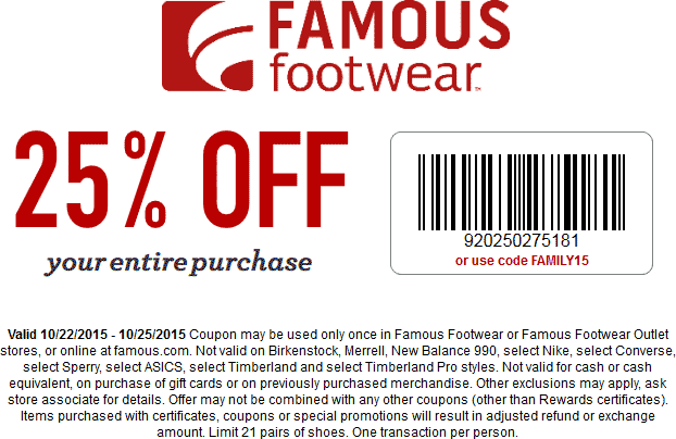 Famous Footwear March 2021 Coupons And Promo Codes 