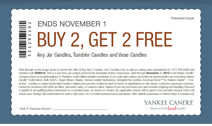 Yankee Candle Coupon April 2024 4-for-2 at Yankee Candle, or online via promo code HOME16