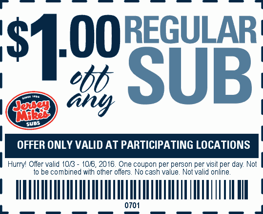 Jersey Mikes coupons & promo code for [April 2024]
