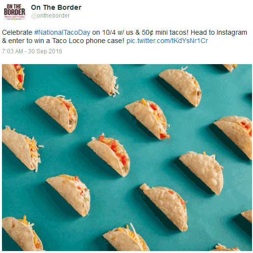 On The Border Coupon March 2024 50 cent tacos today at On The Border restaurants