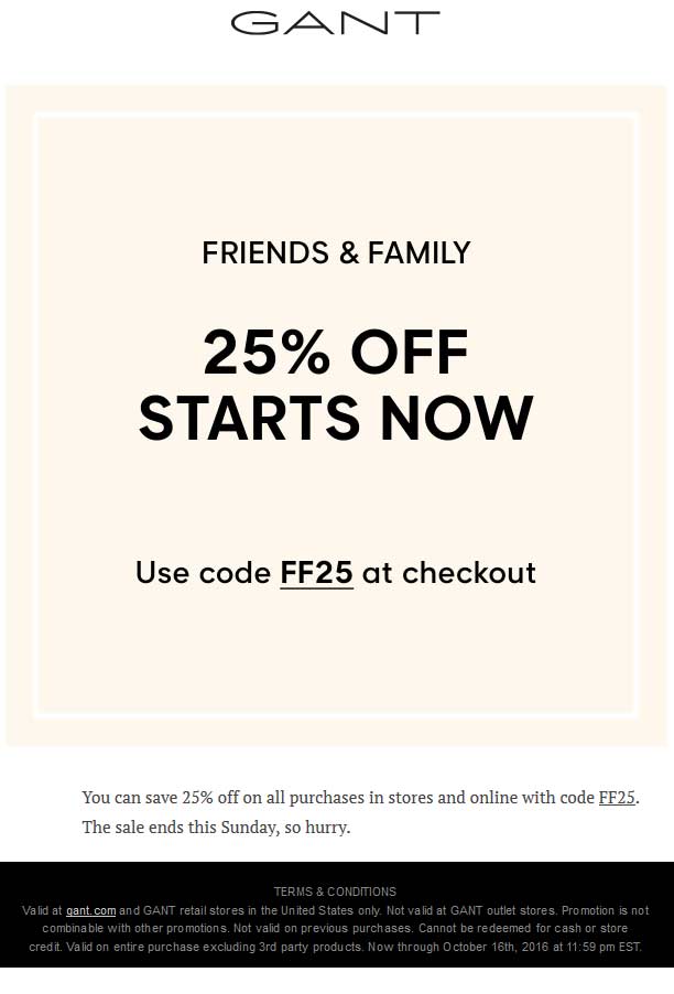 Gant coupons & promo code for [May 2024]