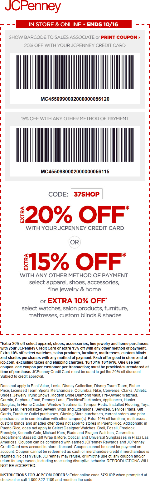 JCPenney Coupon April 2024 15% off at JCPenney, or online via promo code 37SHOP