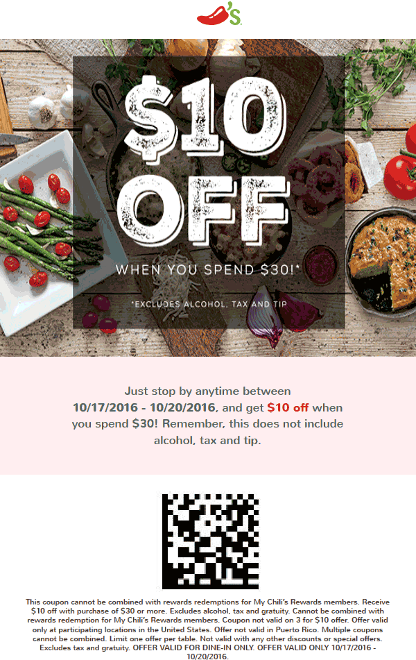 Chilis coupons & promo code for [May 2024]