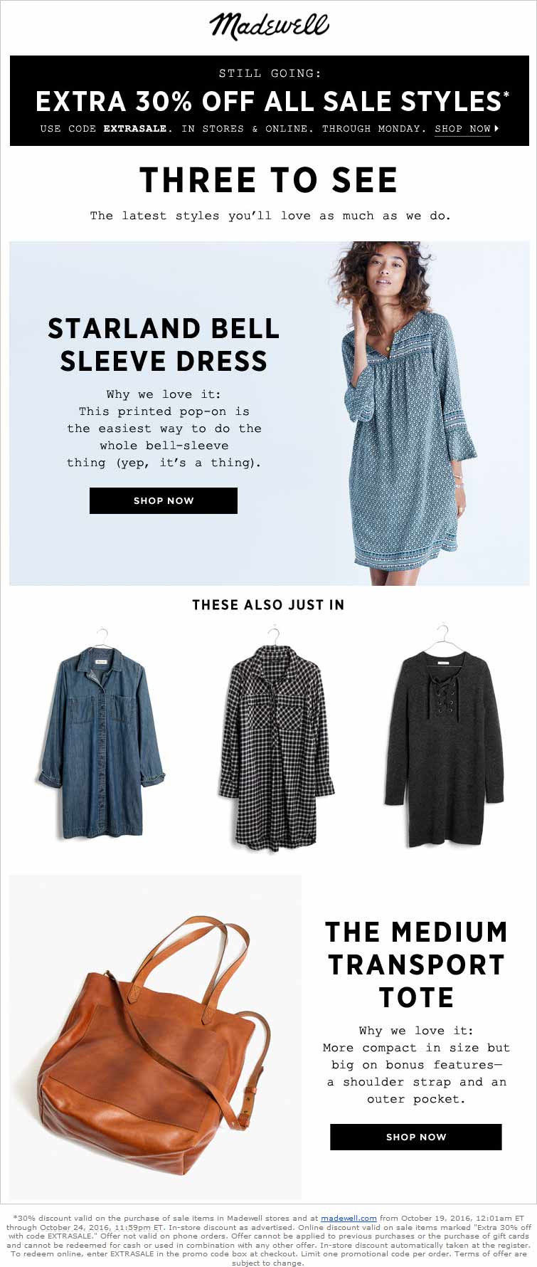 Madewell Coupon April 2024 Extra 30% off sale items at Madewell, or online via promo code EXTRASALE