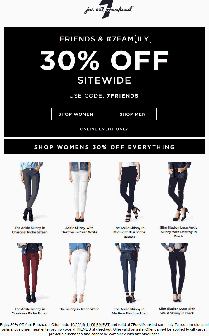 7 for all mankind discount