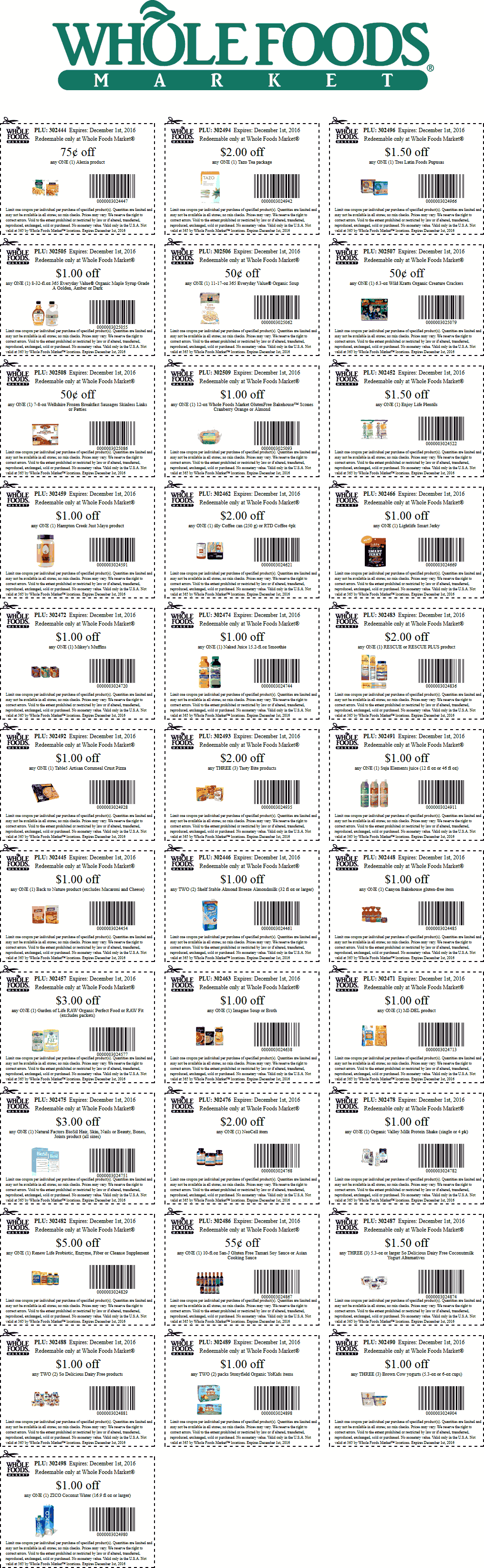 Whole Foods Coupon March 2024 Various grocery coupons for Whole Foods