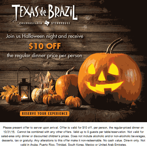 Texas de Brazil coupons & promo code for [May 2024]