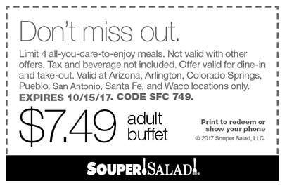 Souper Salad coupons & promo code for [May 2024]
