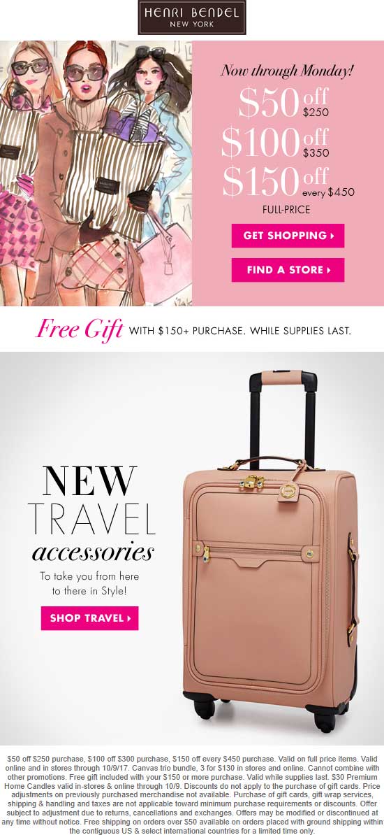 Henri Bendel coupons & promo code for September 2025