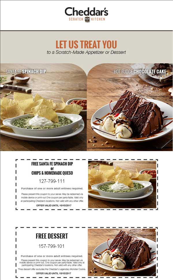 Cheddars Scratch Kitchen coupons & promo code for [April 2024]