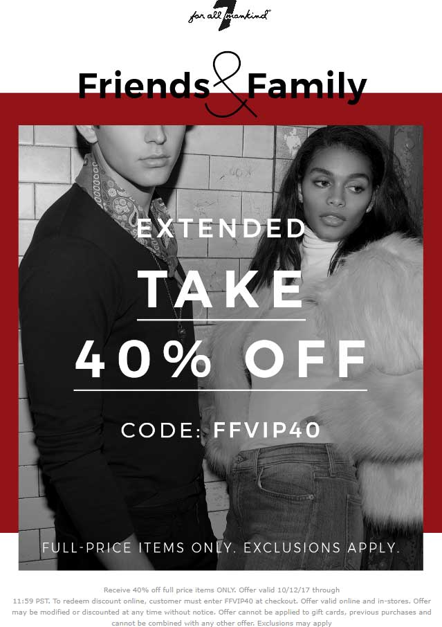 7 for all Mankind coupons & promo code for [May 2024]