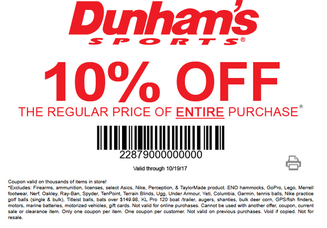 Dunhams Sports Coupon April 2024 10% off everything at Dunhams Sports