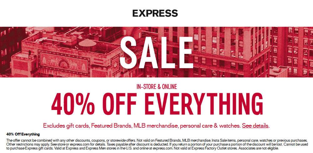 Express coupons & promo code for [March 2024]