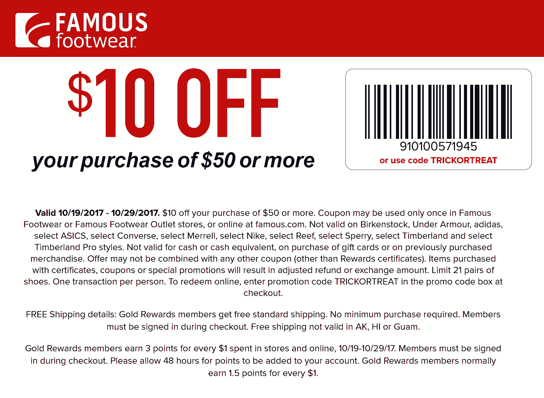 Famous Footwear coupons & promo code for [April 2024]