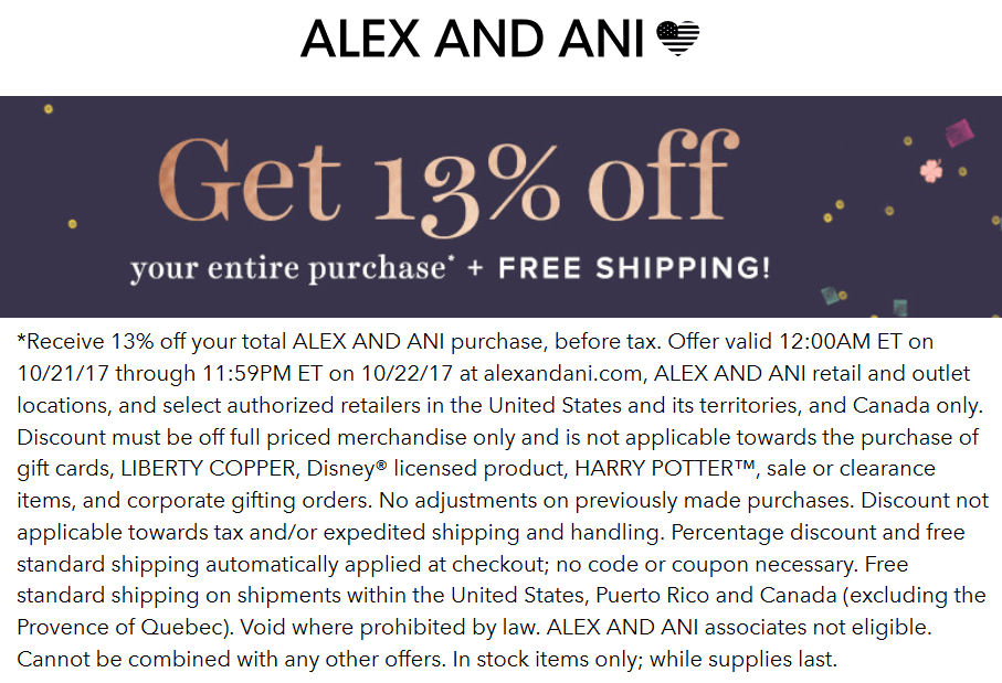 ALEX AND ANI coupons & promo code for [May 2024]