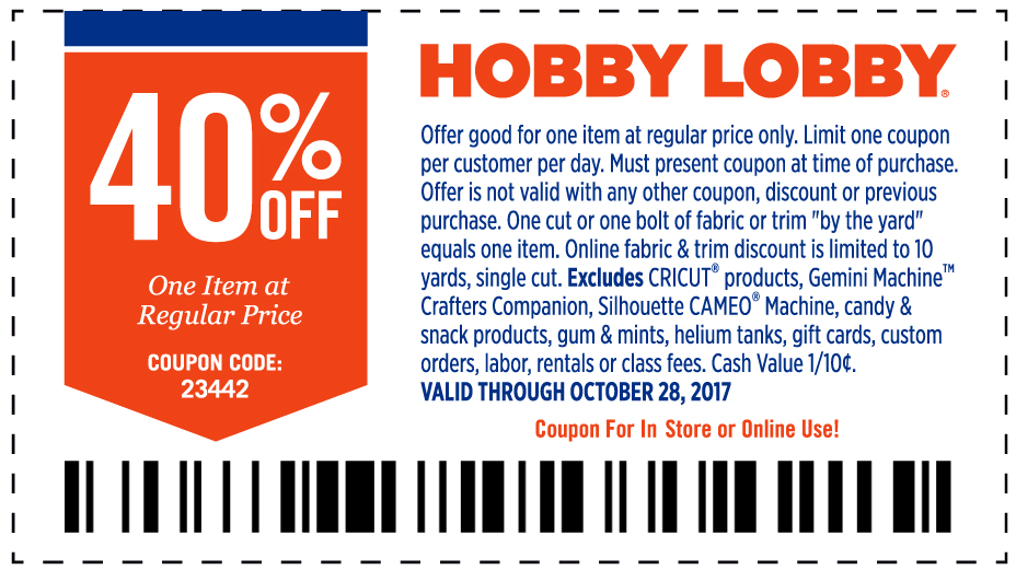 Hobby Lobby coupons & promo code for [April 2024]