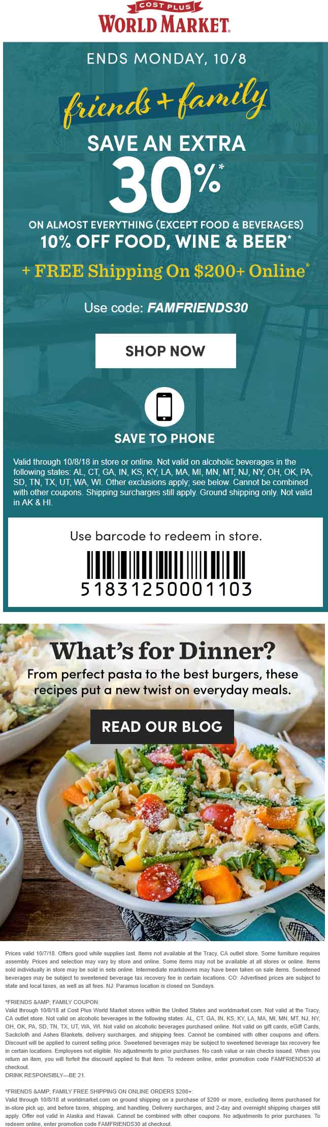 World Market coupons & promo code for [April 2024]