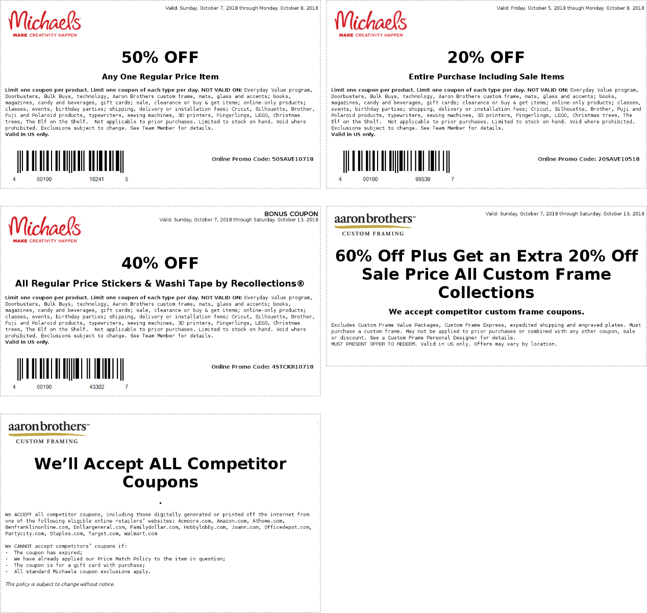 Michaels Coupon April 2024 50% off a single item or 20% the total today at Michaels, or online via promo code 50SAVE10718