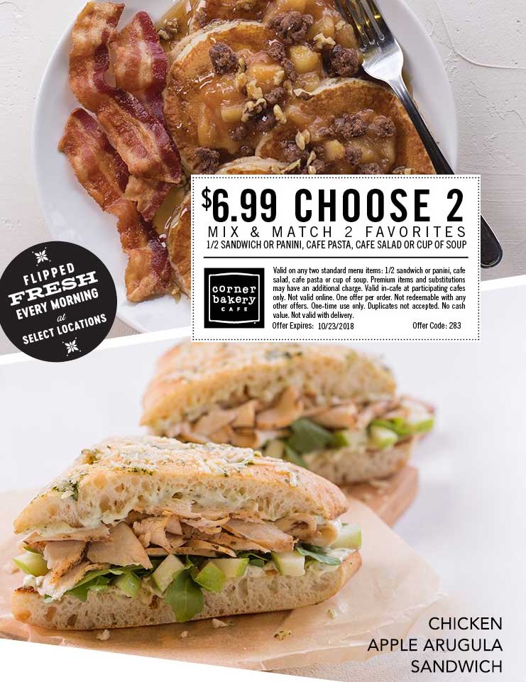 Corner Bakery coupons & promo code for [April 2024]