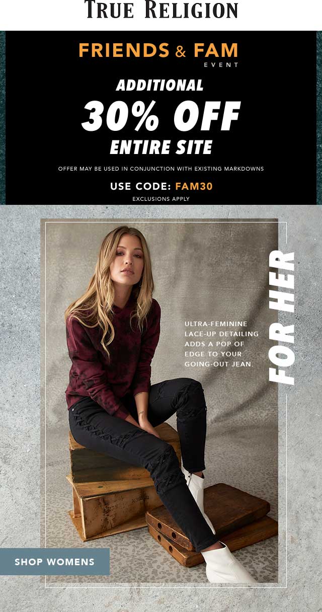 true religion free shipping code online -