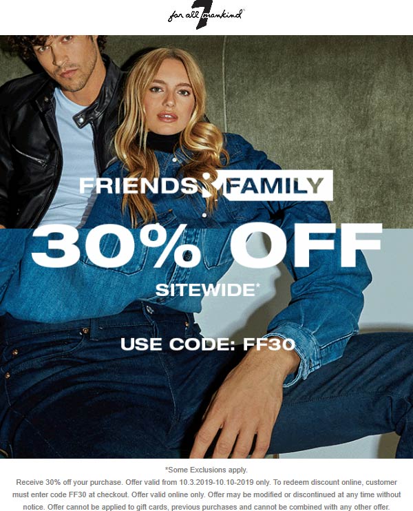 7 for all Mankind coupons & promo code for [May 2022]