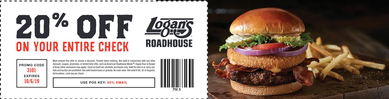 Logans Roadhouse coupons & promo code for [October 2022]