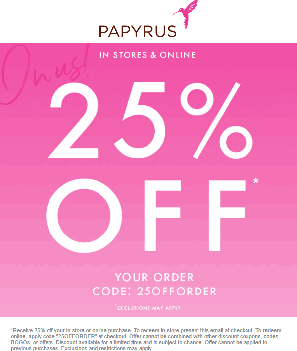 Papyrus coupons & promo code for [May 2022]