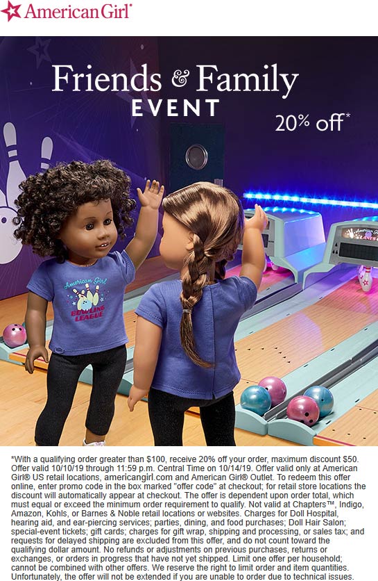 American Girl coupons & promo code for [September 2022]