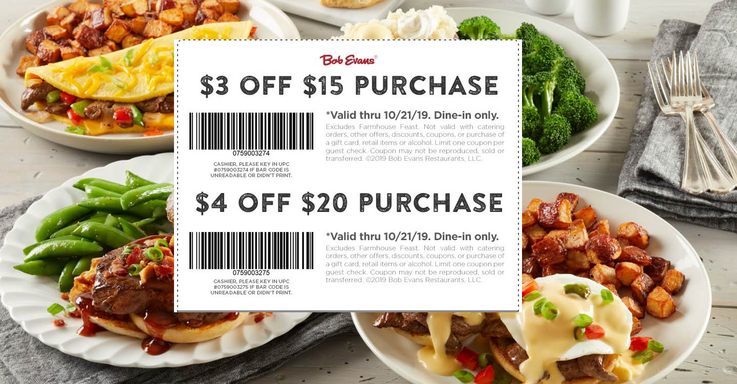 Bob Evans coupons & promo code for [May 2022]
