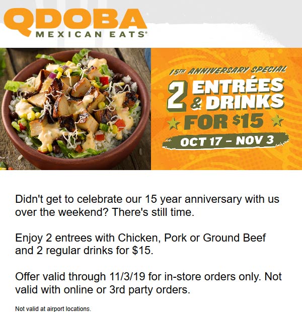 Qdoba coupons & promo code for [October 2022]
