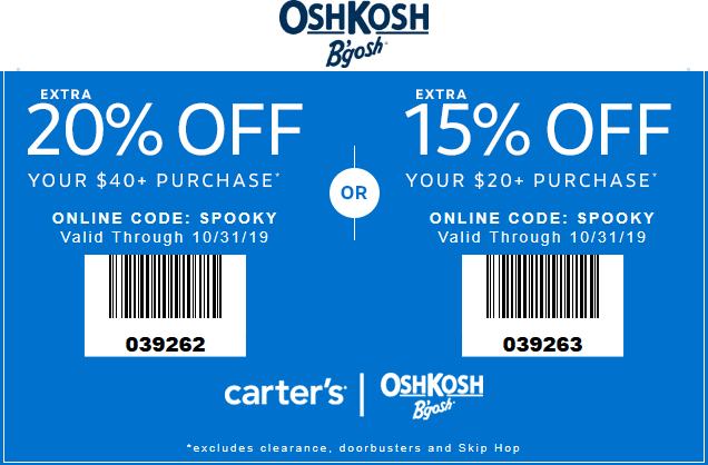 OshKosh Bgosh coupons & promo code for [September 2022]