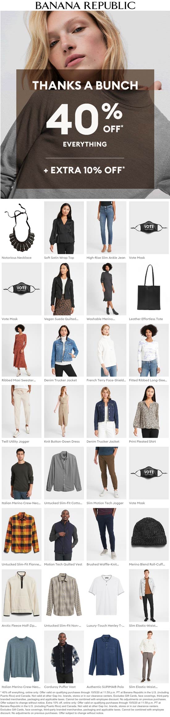 Banana Republic stores Coupon  50% off everything online at Banana Republic #bananarepublic 