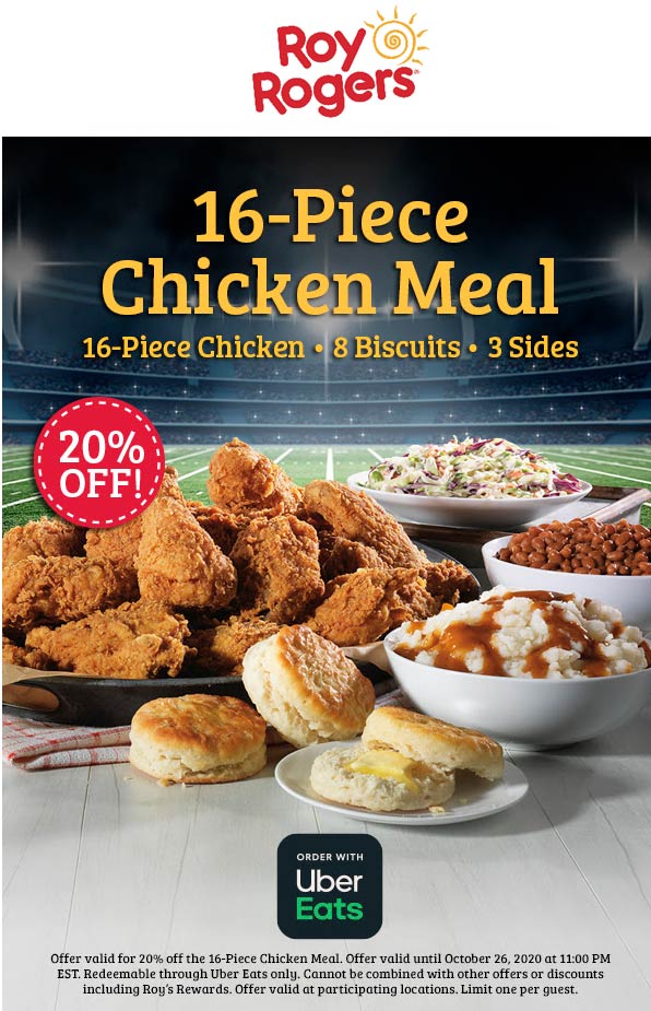 august-2021-20-off-16pc-chicken-meal-via-delivery-at-roy-rogers