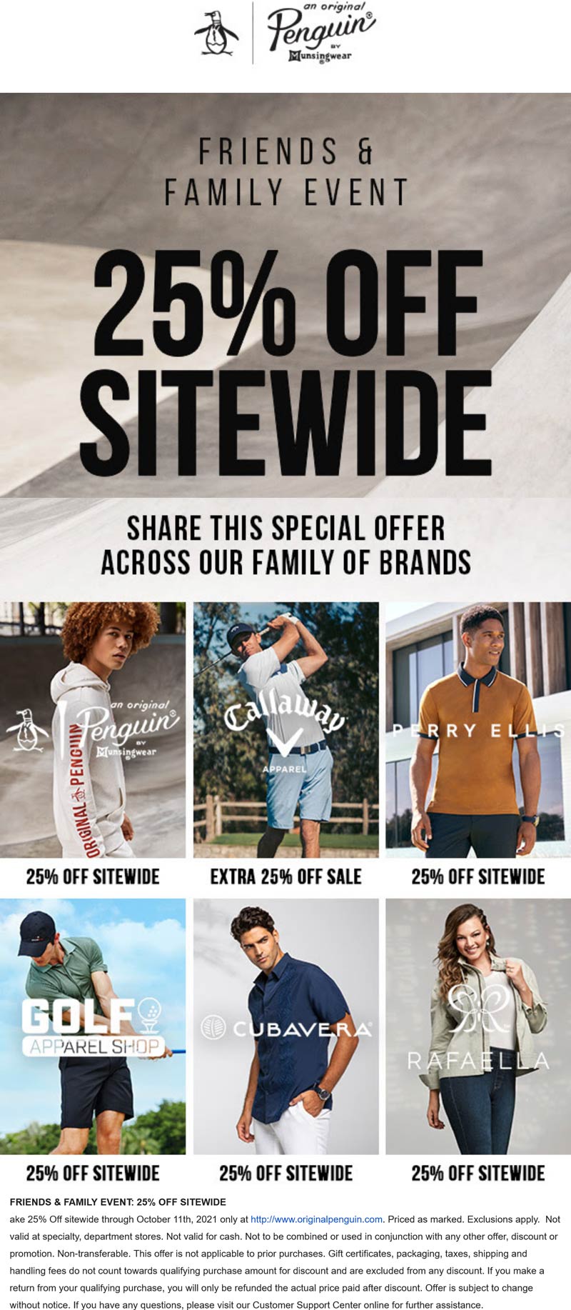 Original Penguin stores Coupon  25% off everything online at Original Penguin #originalpenguin 