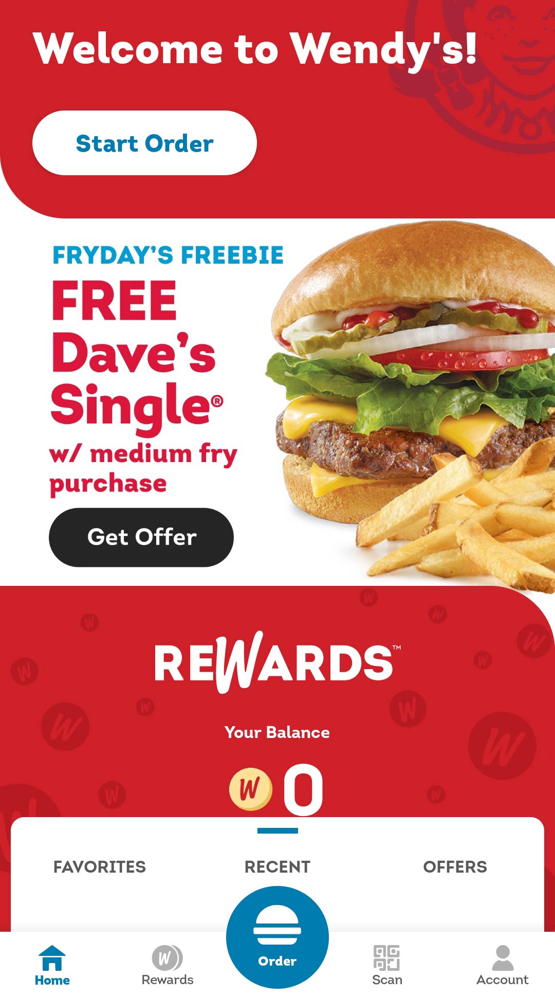 Wendys restaurants Coupon  Free single cheeseburger with your fries today in the Wendys app #wendys 