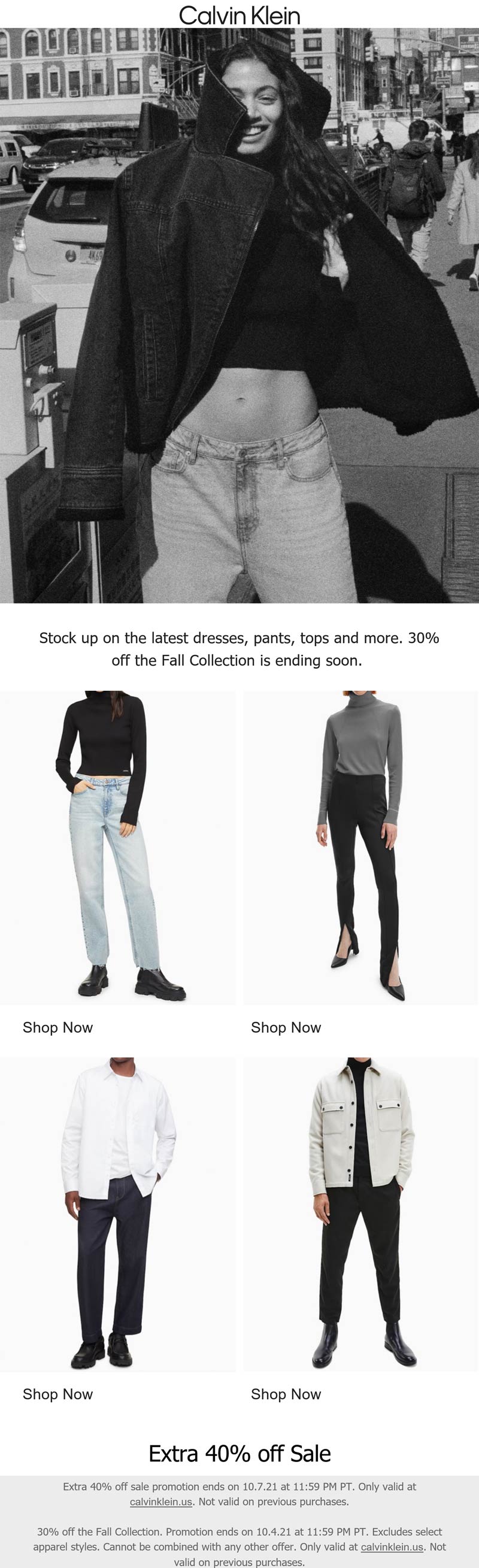 Calvin Klein stores Coupon  Extra 40% off sale items online at Calvin Klein #calvinklein 
