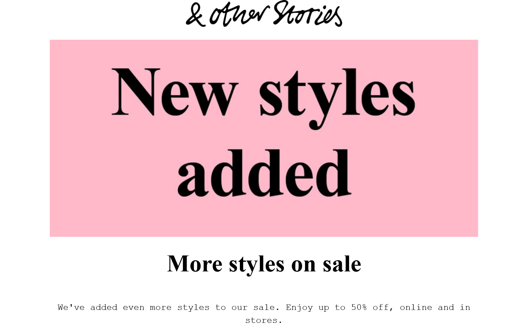 & Other Stories stores Coupon  Various styles 50% off at & Other Stories by H&M #otherstories 