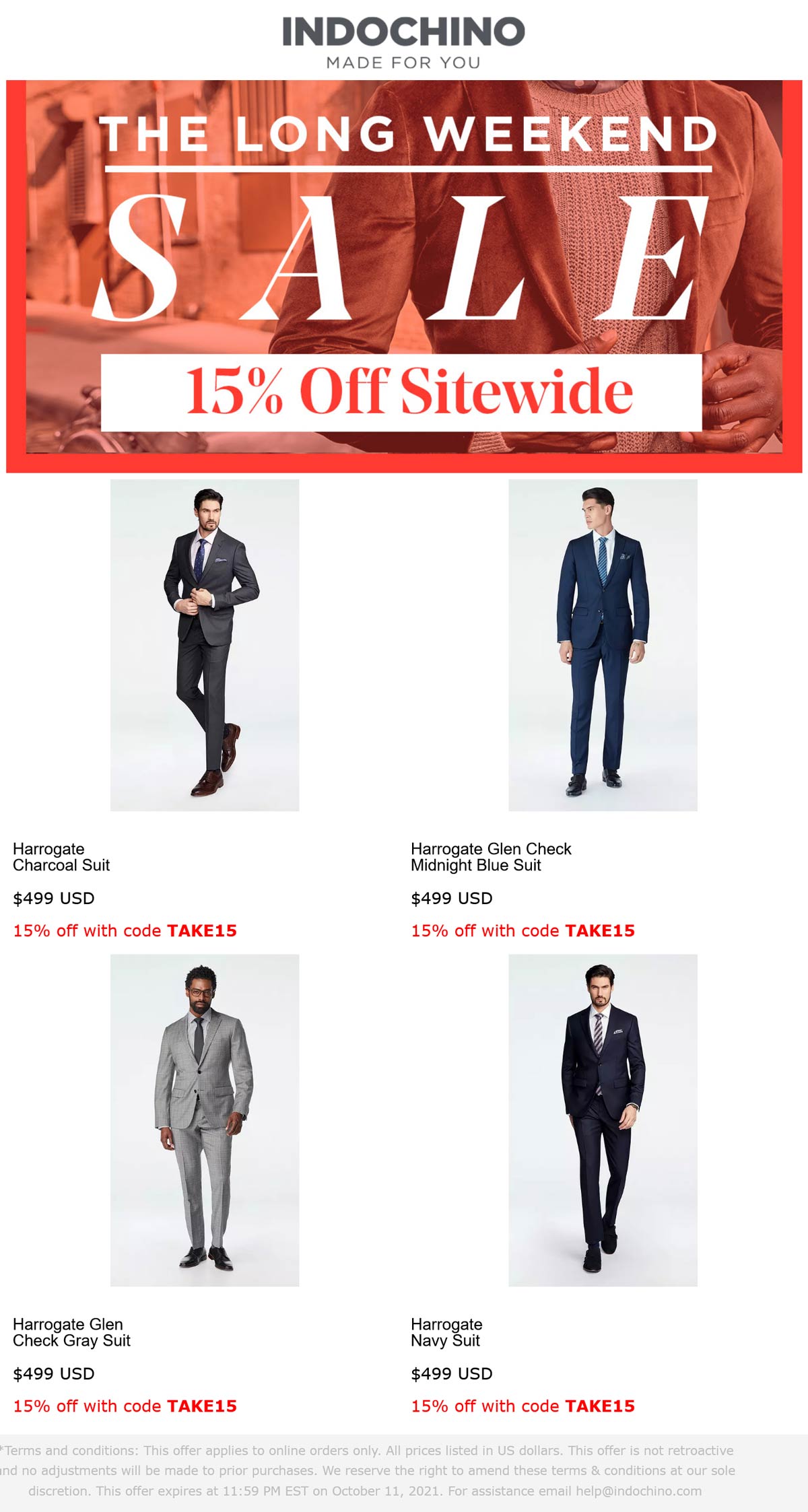 Indochino stores Coupon  15% off everything online today at Indochino via promo code TAKE15 #indochino 