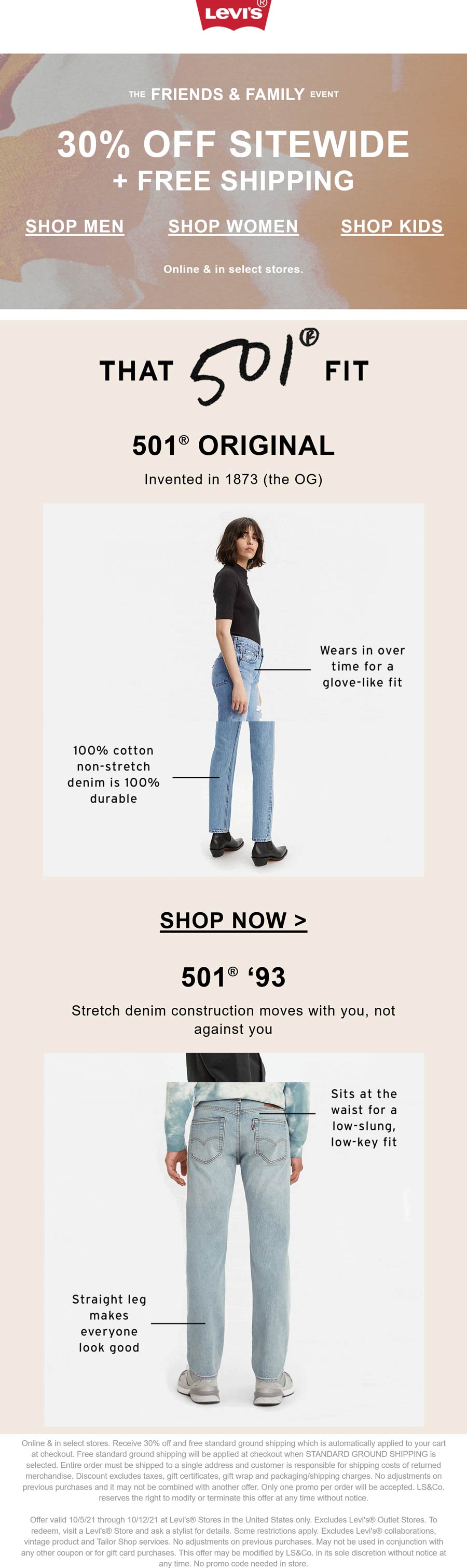 Levis stores Coupon  30% off everything at Levis, ditto online #levis 
