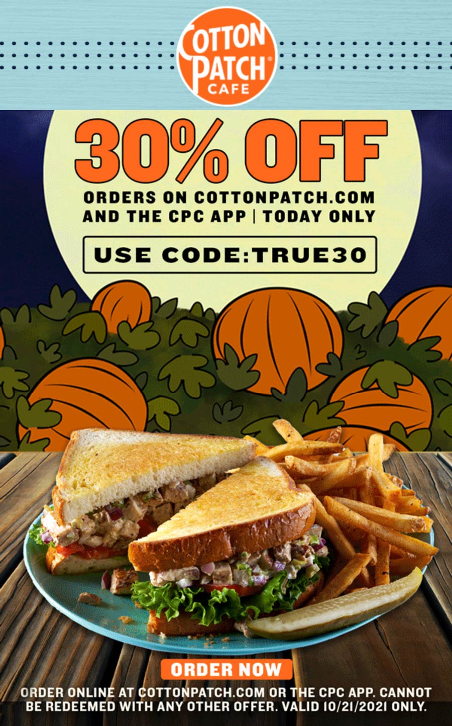 Cotton Patch Cafe coupons & promo code for [November 2022]