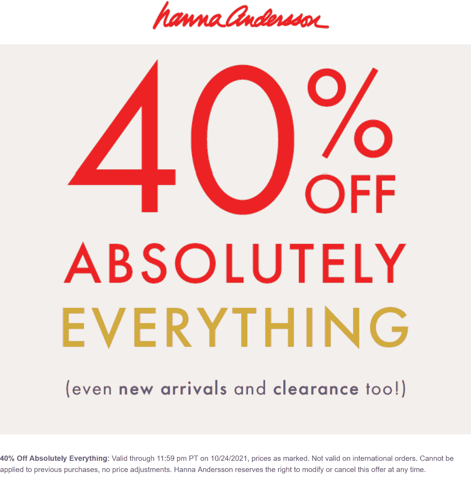 Hanna Andersson stores Coupon  40% off everything at Hanna Andersson #hannaandersson 