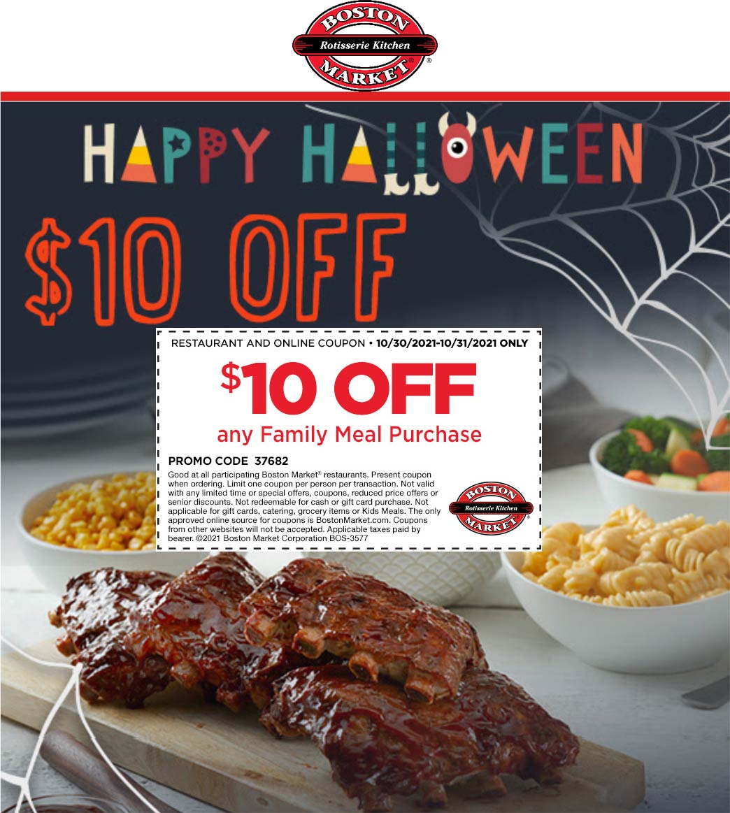 10 off any family meal today at Boston Market bostonmarket The