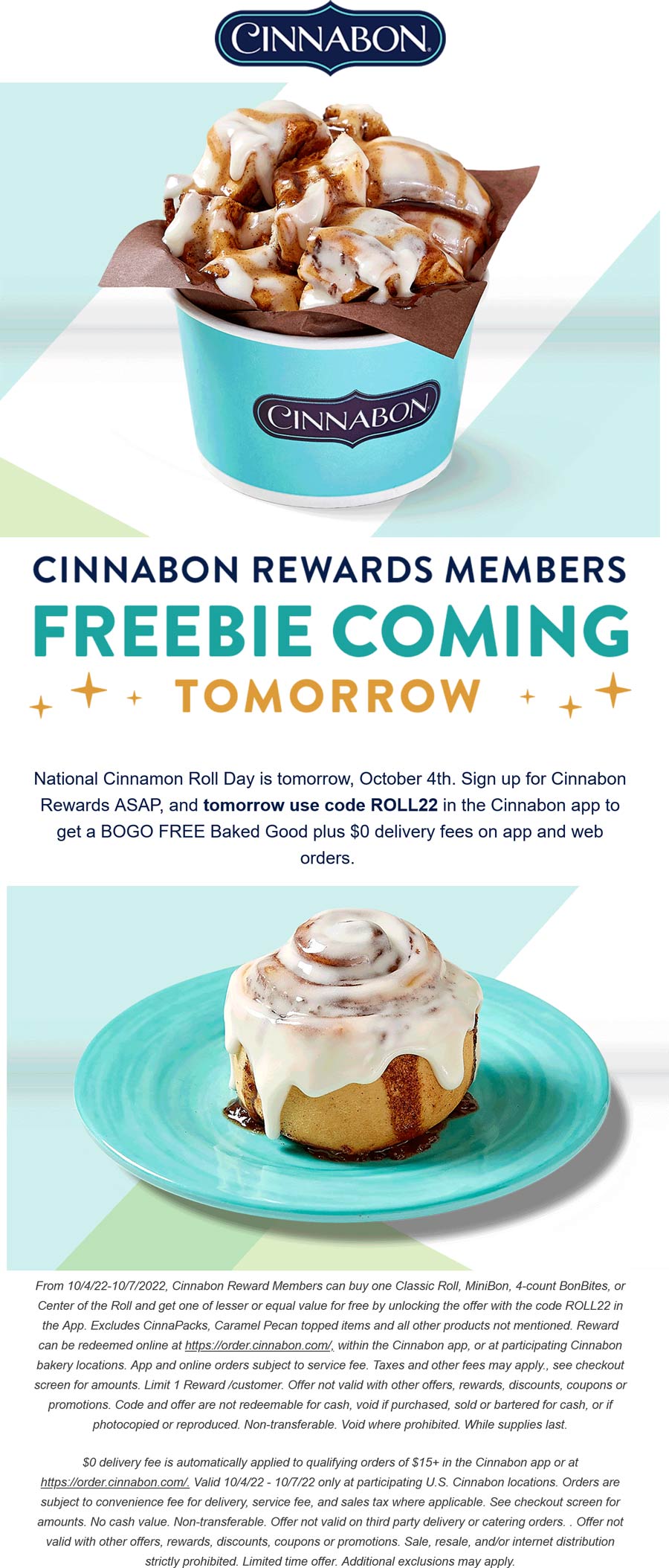 Cinnabon coupons & promo code for July 2025