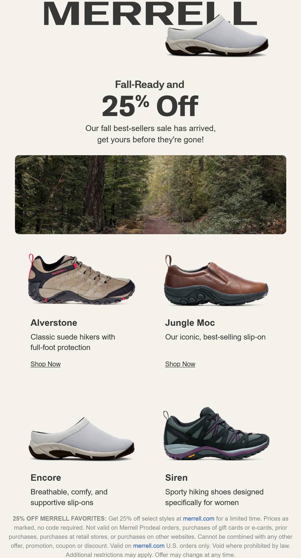 Merrell stores Coupon  25% off shoes at Merrell #merrell 