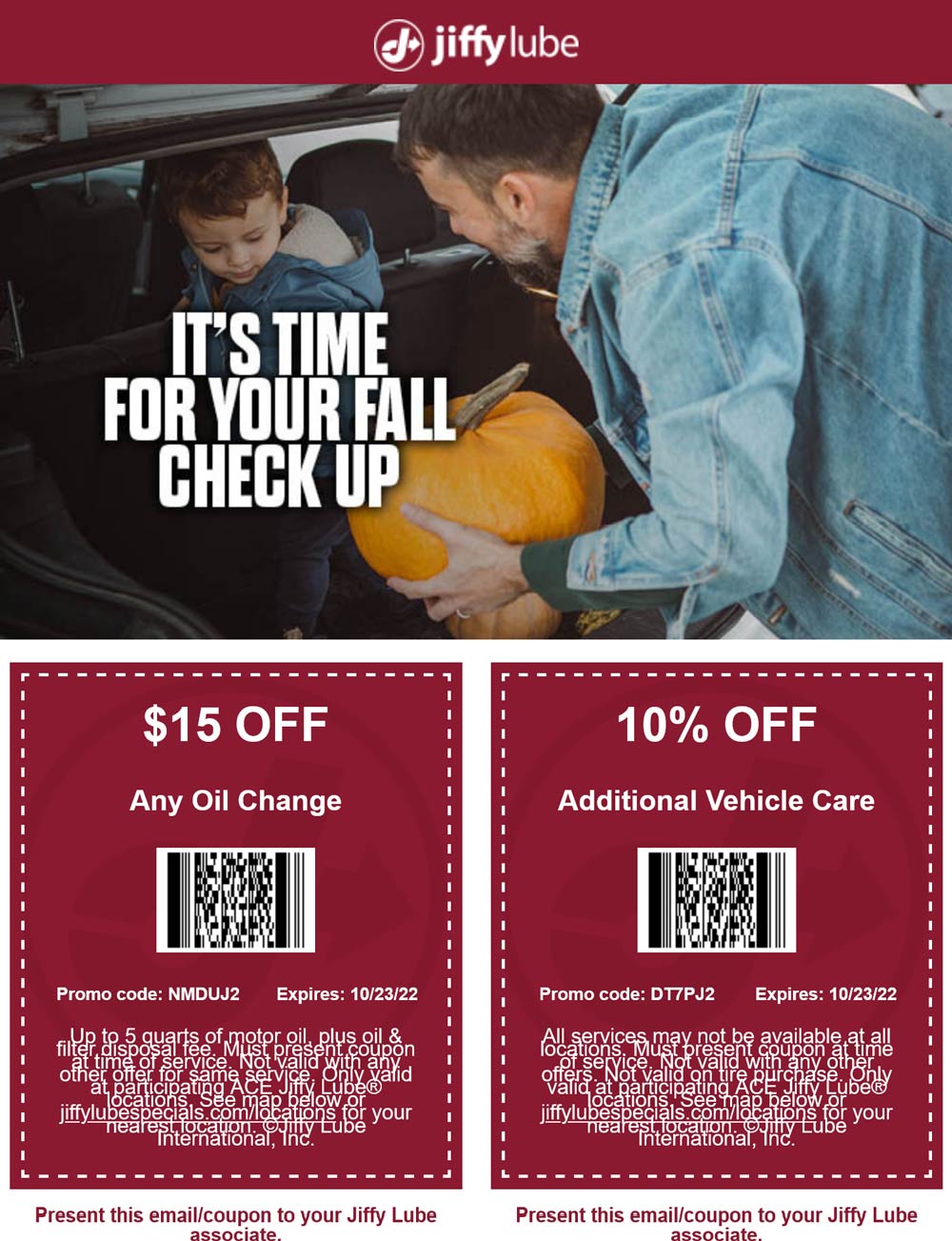 Jiffy Lube coupons & promo code for [November 2022]