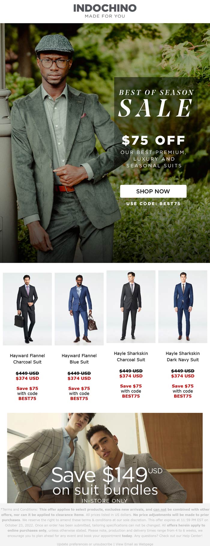 Indochino stores Coupon  $75 off suits at Indochino via promo code BEST75 #indochino 