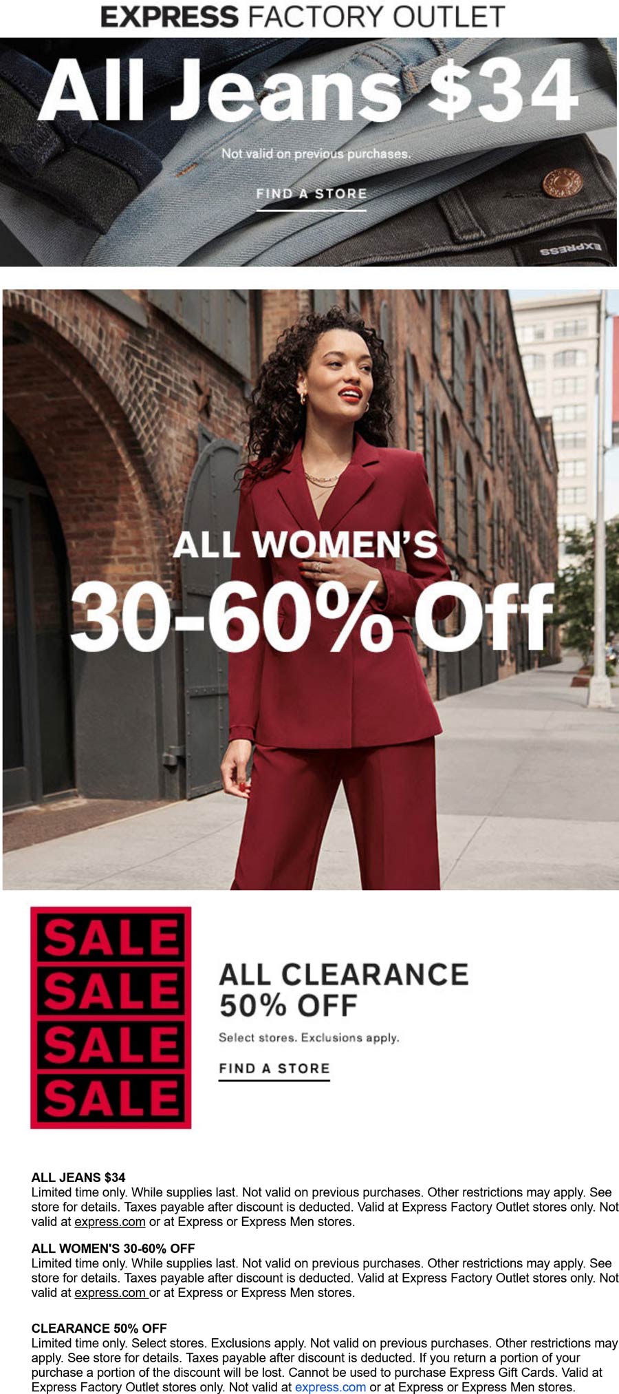 Express Factory Outlet stores Coupon  30-60% off womens at Express Factory Outlet #expressfactoryoutlet 